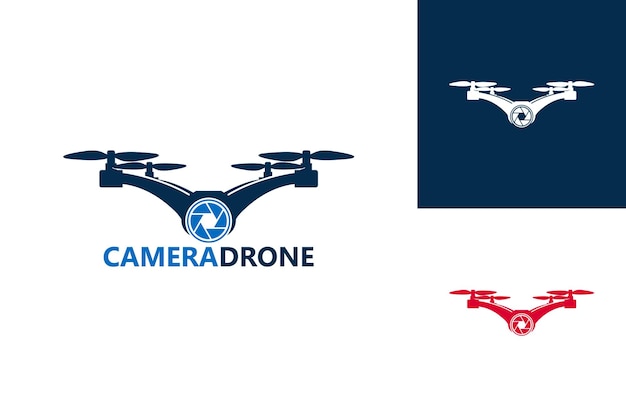 Kamera Drohne Logo Template Design Vektor, Emblem, Designkonzept, Kreatives Symbol, Icon