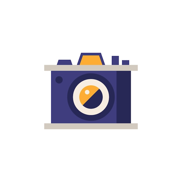 Kamera-flachsymbol einfaches farbelement aus der sommertourismuskollektion kreatives kamerasymbol für webdesign-vorlagen, infografiken und mehr