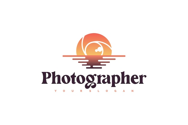 Kameraobjektiv-logo, logo für fotografen und andere