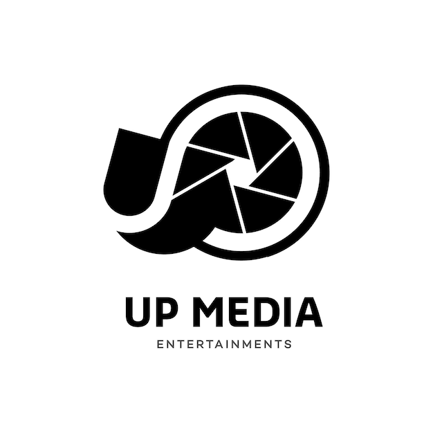 Kameraobjektiv-logos für medien- und fotounternehmen