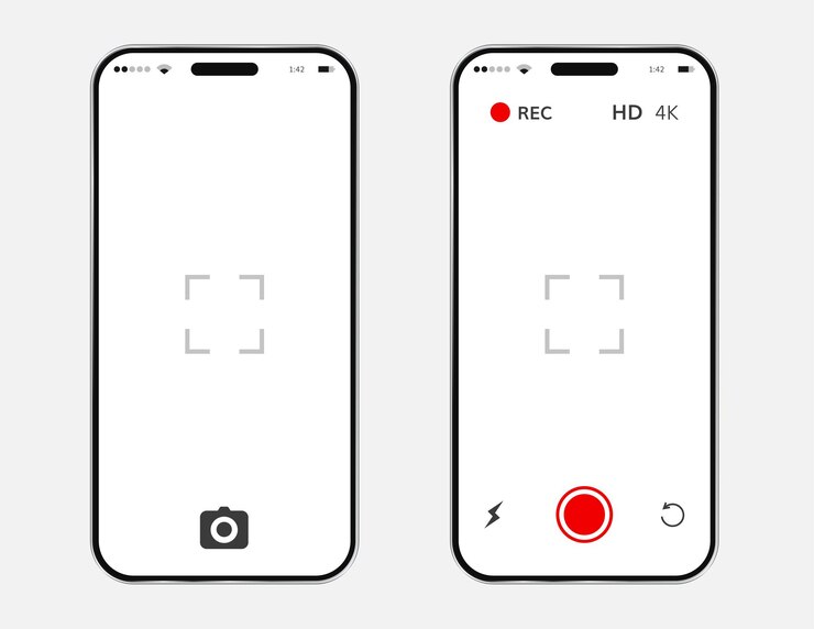 Kameraschnittstelle für den Bildschirm eines Mobiltelefons
