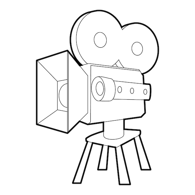 Kamerasymbol umrissillustration des kameravektorsymbols für das web
