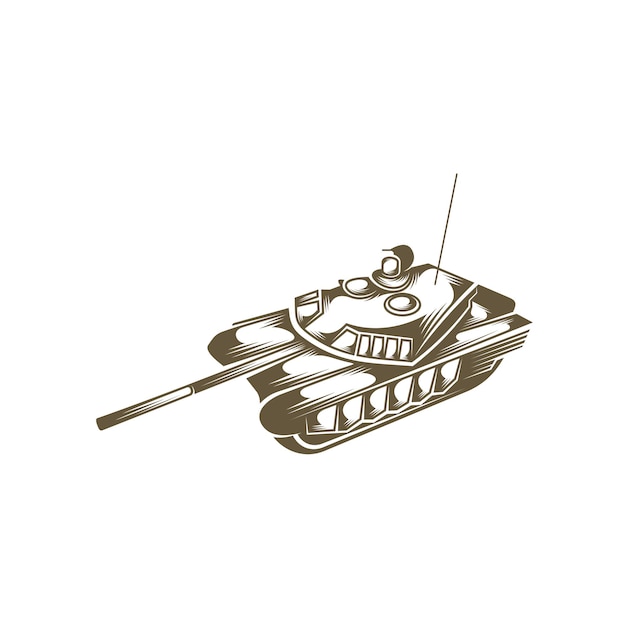 Kampfpanzer Logo Design Vektor Tarnpanzer Kampfpanzer Zeichnung Vektorgrafiken zum Design