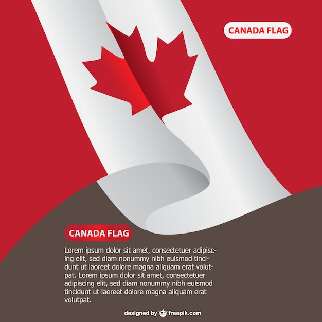 Vektor kanada-flagge hintergrund-vorlage