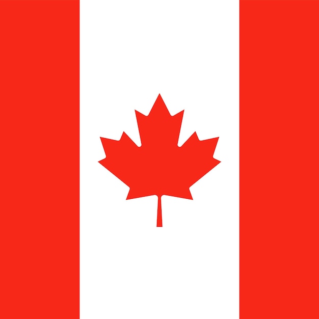 Kanada-Flagge offizielle Farben Vektor-Illustration