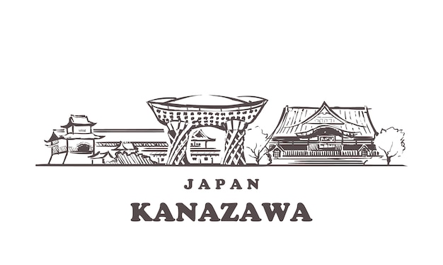 Kanazawa skyline in japan