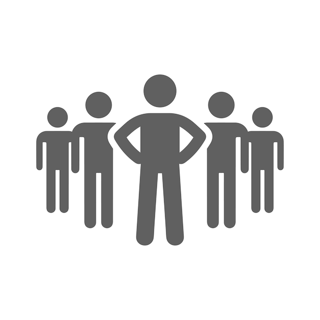 Kandidaten-Gruppen-Team-Symbol Graue Vektorgrafiken