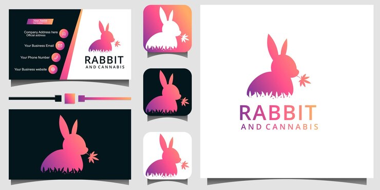 Kaninchen-Logo-Design-Vorlage