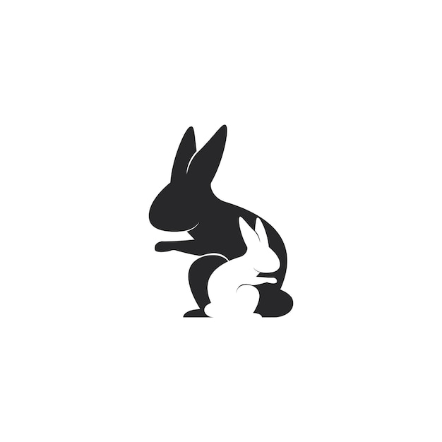 Kaninchen-logo-vorlage vektor-symbol-illustration