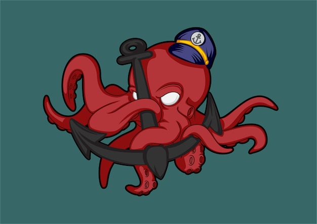 Kapitän octopus cartoon