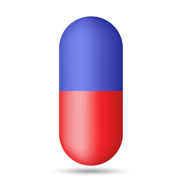 Kapsel-Symbol. 3D medizinische Pille