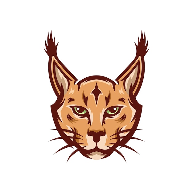 Vektor karakal des luchs-logo-designs