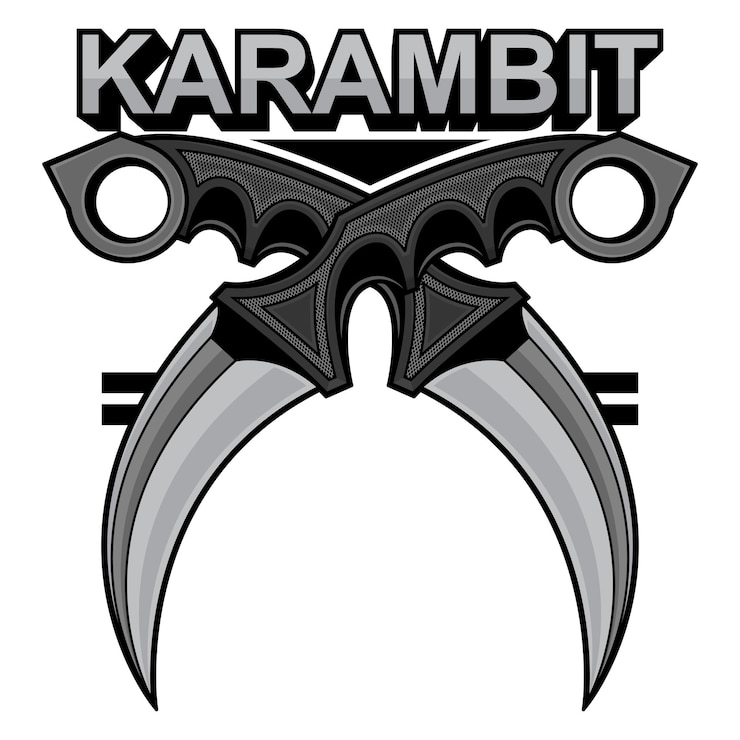 Vektor karambit-messer-vektor-logo