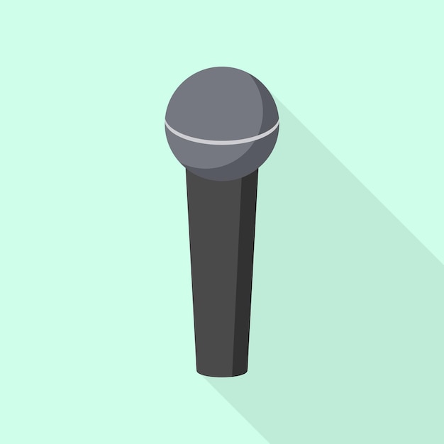Karaoke-Mikrofon-Symbol Flache Illustration des Karaoke-Mikrofon-Vektorsymbols für Webdesign
