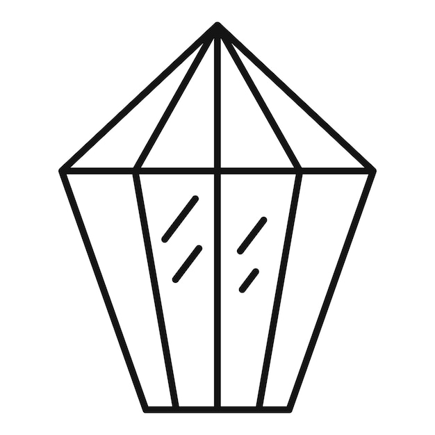 Karat-Juwel-Symbol Umriss des Karat-Juwel-Vektorsymbols für Webdesign isoliert auf weißem Hintergrund