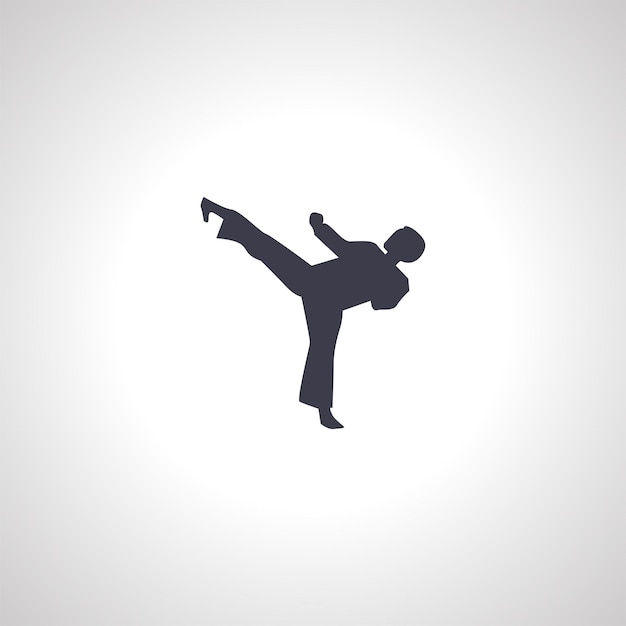 Karate-ikone karate-kick-silhouette