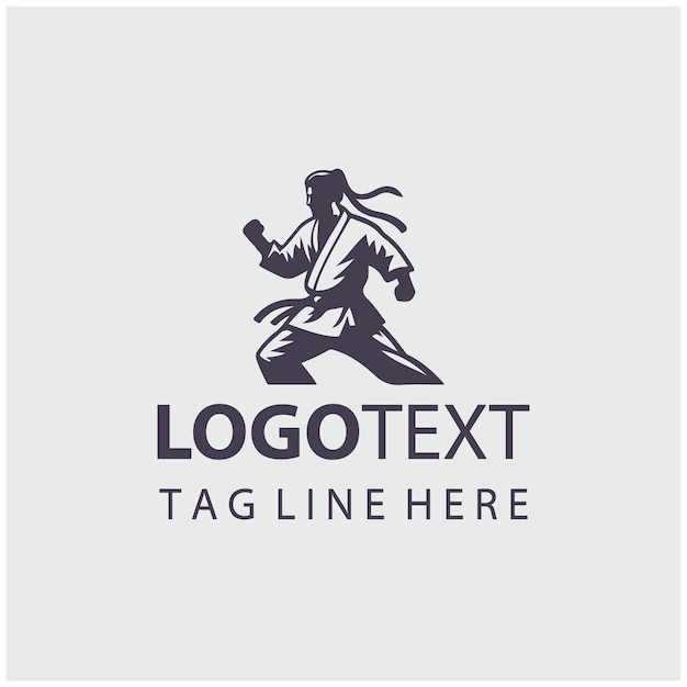 Karate-Logo-Vektorillustrationen