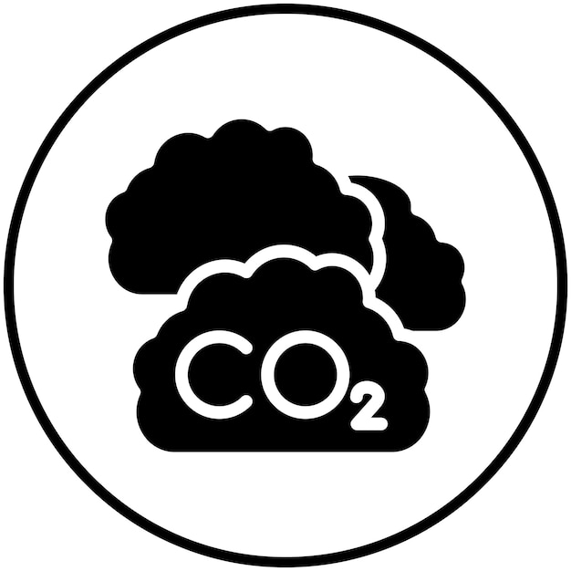 Vektor karbondioxid-vektor-symbol-illustration des verschmutzungssymbols