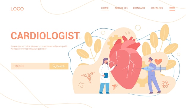 Kardiologie-web-banner-konzept