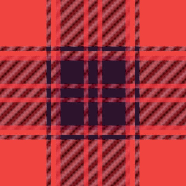 Karierte mustertextur aus nahtlosem tartan-vektor mit kariertem hintergrundtextil aus stoff in roten und dunklen farben