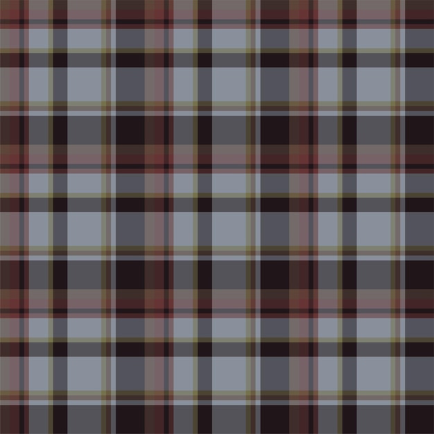 Kariertes nahtloses Muster überprüfen. Vektorhintergrund der Textilverzierung. Flaches Stoffdesign. Tartan.