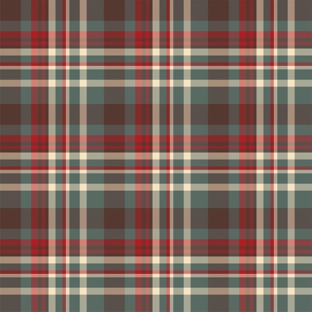 Kariertes nahtloses muster überprüfen. vektorhintergrund der textilverzierung. flaches stoffdesign. tartan.