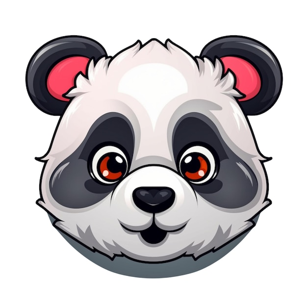 Karikatur-Panda-Gesichtsvektor-Design