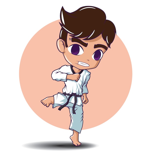 Vektor karikatur, takwondo, vektor, sport, concept