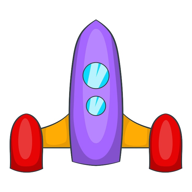 Vektor karikaturillustration der rakete für den weltraumflug vektor-ikonen für das web