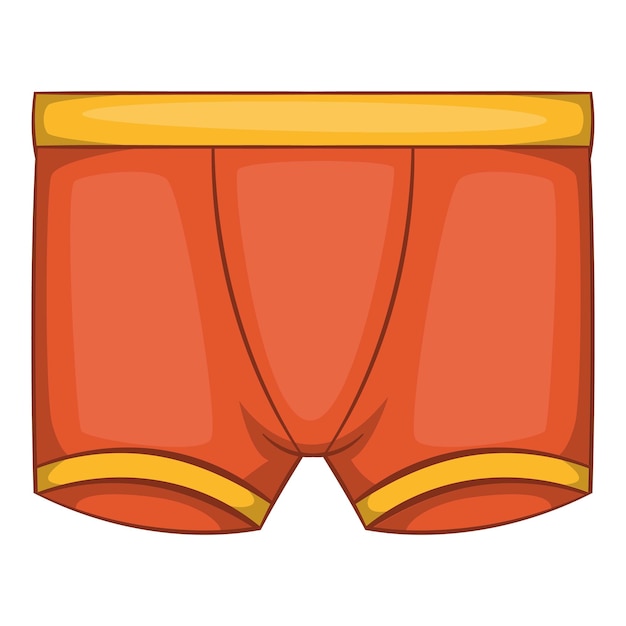 Vektor karikaturillustration von orangefarbenen boxerbriefs für männer vektor-ikonen für das web