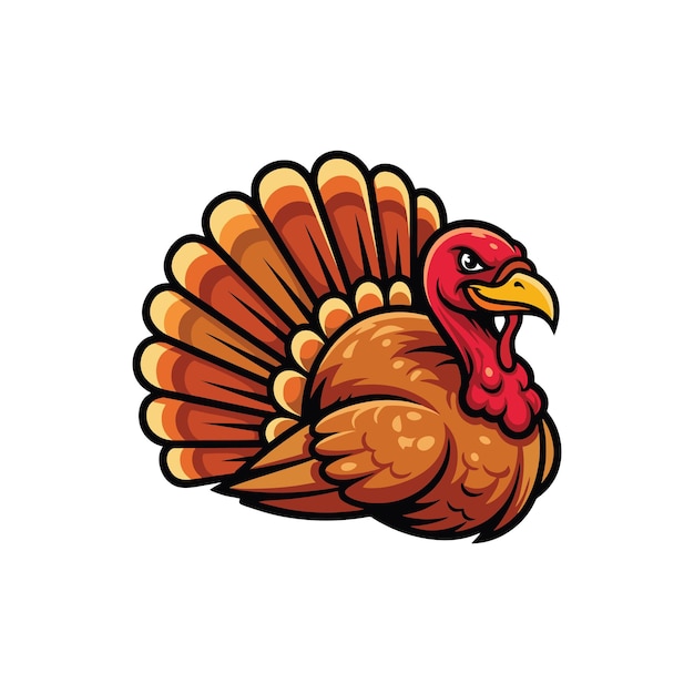 Karikaturische Truthahn-Illustration für Thanksgiving