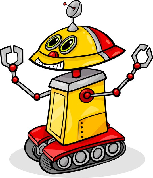 Karikaturroboter- oder Droidenillustration