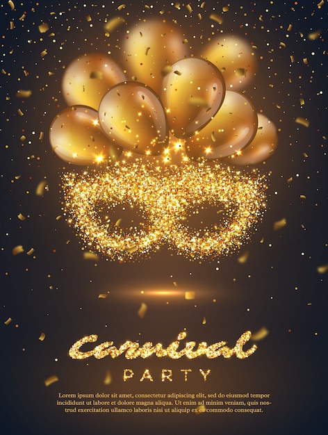 Karneval party poster.