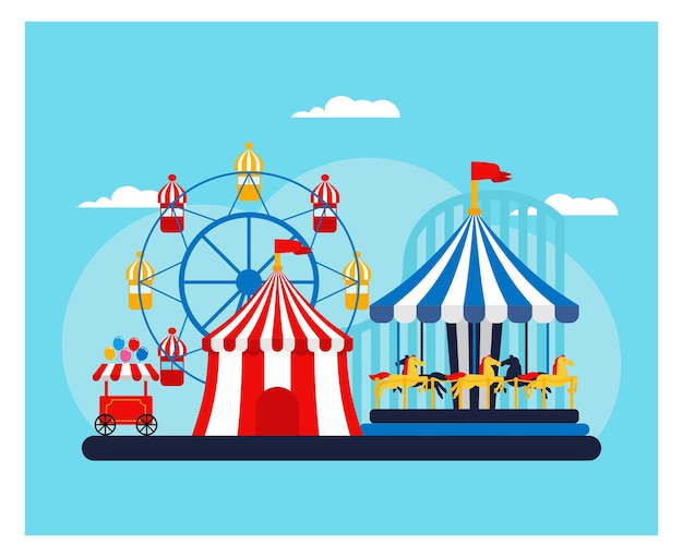 Karneval und Zirkusillustration