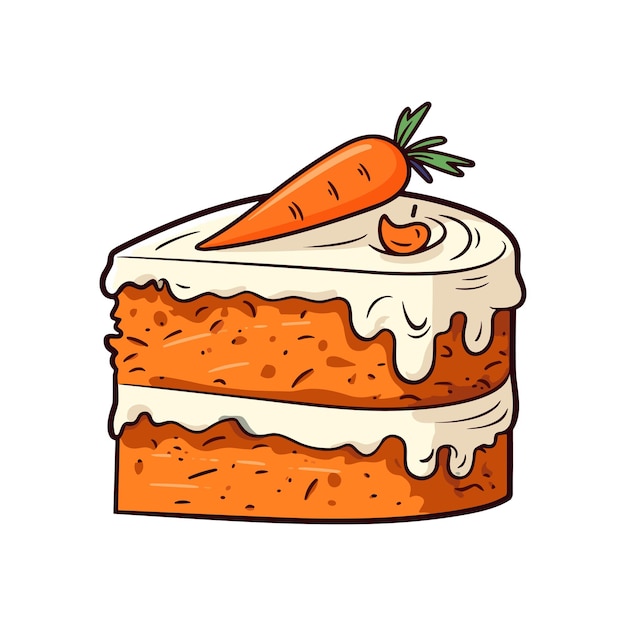 Karottenkuchen-clipart-illustration