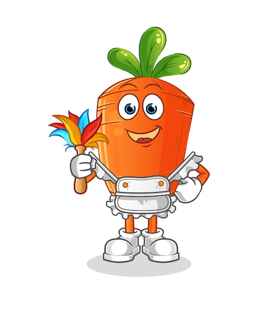 Karottenmädchen-maskottchen-karikaturvektor