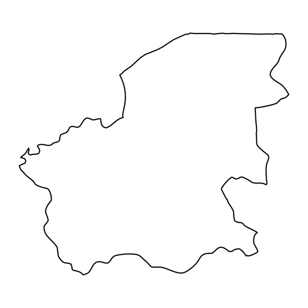 Vektor karte der region oio verwaltungsabteilung von guinea-bissau vektor-illustration