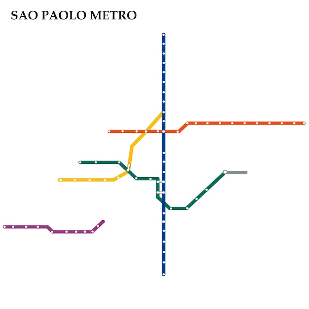 Karte der u-bahn von sao paolo