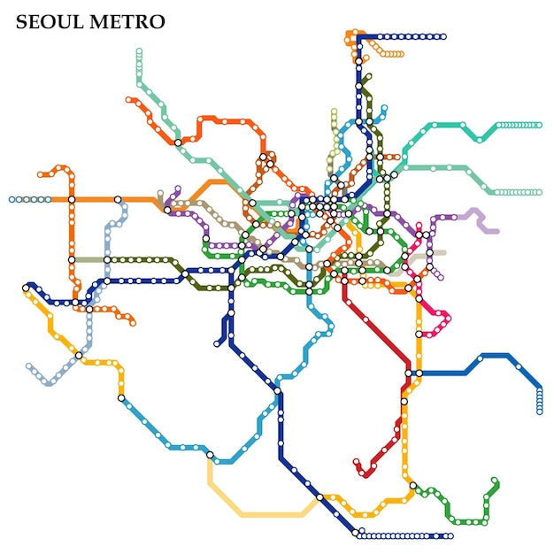 Karte der U-Bahn von Seoul