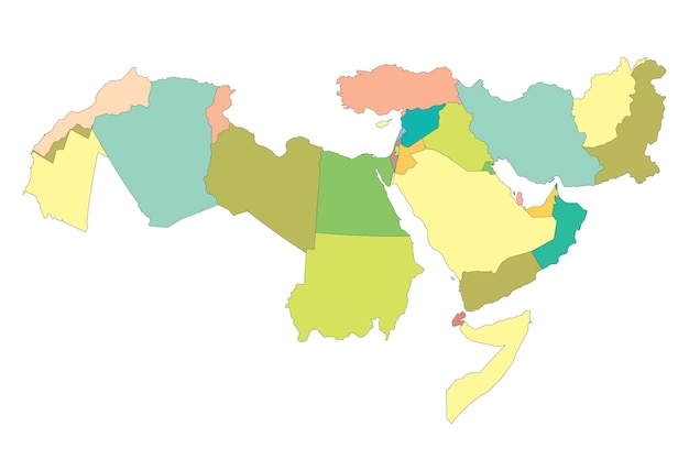 Karte des nahen ostens