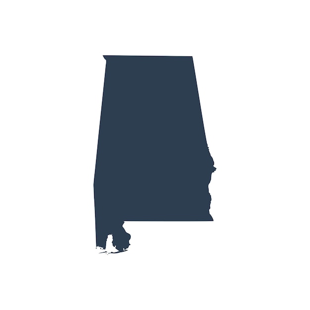 Karte des US-Bundesstaates Alabama