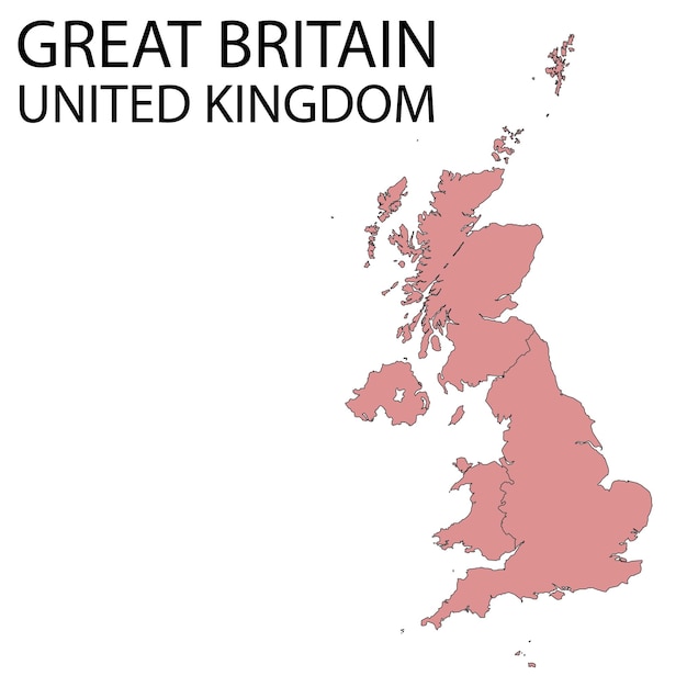 Vektor karte großbritannien vereinigtes königreich