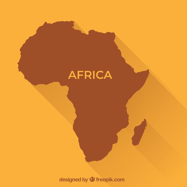 Vektor karte von afrika in der flachen art