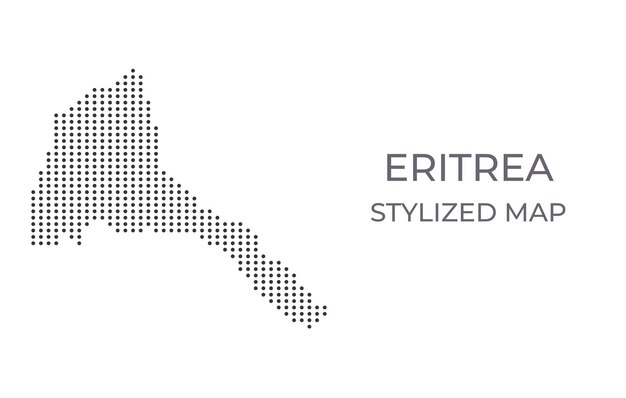 Karte von Eritrea in einem stilisierten minimalistischen Stil