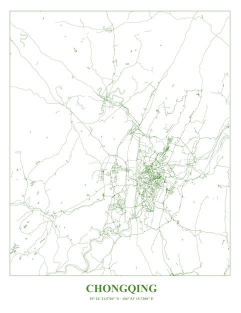 Vektor kartellkarte von chongqing