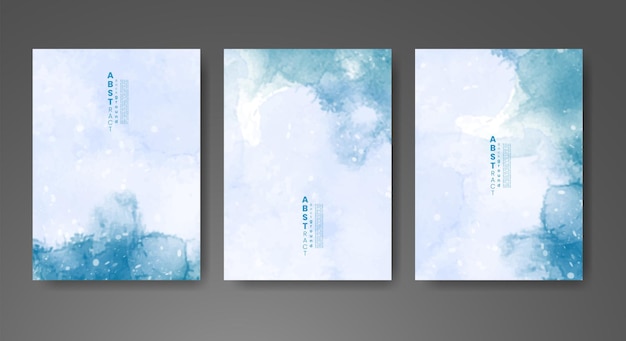 Karten mit Aquarell-Hintergrund. Design für Ihr Cover-Datum-Postkarten-Banner-Logo