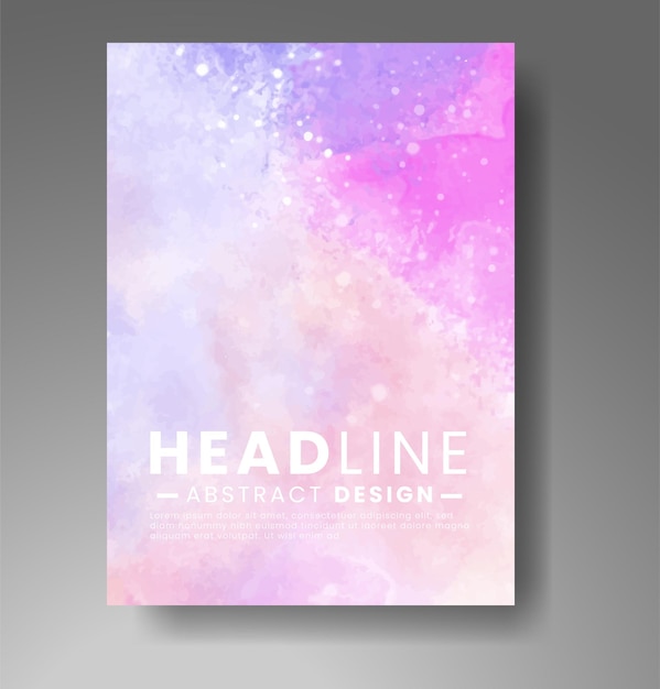 Karten mit Aquarell-Hintergrund Design für Ihr Cover-Datum Postkarten-Banner-Logo