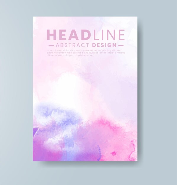 Karten mit Aquarell-Hintergrund Design für Ihr Cover-Datum Postkarten-Banner-Logo