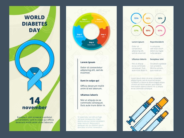 Karten mit medizinischen symbolen, von karten mit diabetischen symbolen