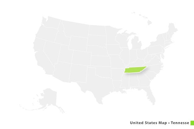 Karten Vereinigte Staaten, Tennessee